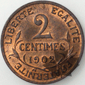 FRANCE-1902-2 CENTIMES