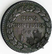 FRANCE-1799-AN 8G-5 CENTIMES