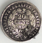 FRANCE-1850K-20 CENT.