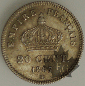 FRANCE-1867BB-20 CENT.