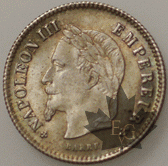 FRANCE-1867BB-20 CENT.