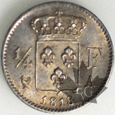 FRANCE-1818A-1/4 FRANC