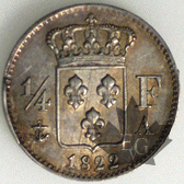 FRANCE-1822A-1/4 FRANC
