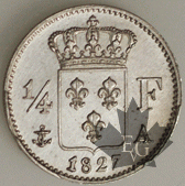 FRANCE-1827A-1/4 FRANC