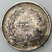 FRANCE-1845B-25 CENT.