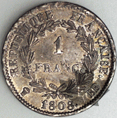 FRANCE-1808BB-1 Franc