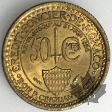 MONACO-1924-50 CENT-TTB