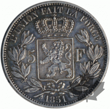 BELGIQUE-1851-5 FRANCS