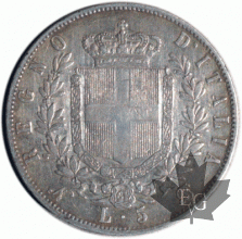 ITALIE-1864N-5 Lire-Vittorio Emanuele II-NAPOLI-TTB