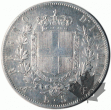 ITALIE-1865N-5 Lire-TTB