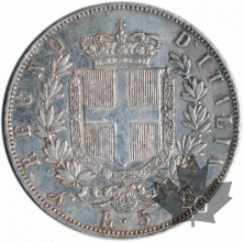 ITALIE-1865N-5 Lire-Vittorio Emanuele II-Napoli-TTB-SUP
