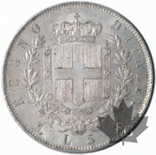ITALIE-1870M-5 Lire-Vittorio Emanuele II-MILANO-pr SUP