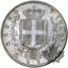 ITALIE-1872M-5 Lire-Vittorio Emanuele II-Milano-pr SUP