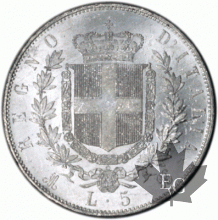 ITALIE-1869M-5 Lire-FDC