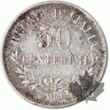 ITALIE-1863M-50 Centesimi