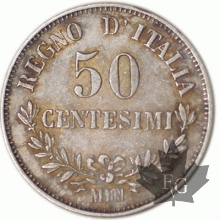 ITALIE-1867M-50 Centesimi
