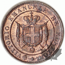 ITALIE-1859-1 Centesimo-VE II-Montenegro 125-Birmingham-SUP