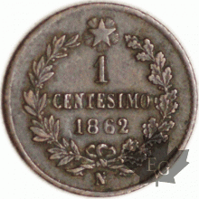 ITALIE-1862N-1 Centesimo-Vittorio-Emanuele-II-Napoli-TTB