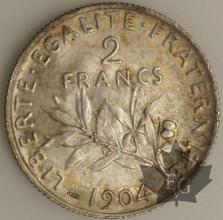 FRANCE-1904-2 FRANCS  SUP/FDC