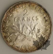 FRANCE-1905-2 FRANCS SUP/FDC