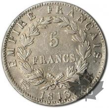 FRANCE-1813H-5 Francs tête laurée EMPIRE TBTTB