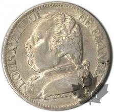 FRANCE-1814I-5 Francs tête laurée Louis XVIII TTB