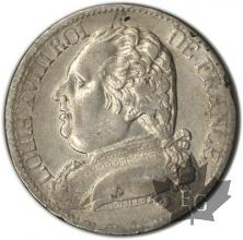 FRANCE-1815M-5 Francs Louis XVIII TB à TTB