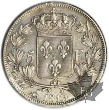 FRANCE-1819B-5 Francs Louis XVIII Buste nu SUP