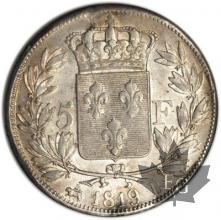 FRANCE-1819B-5 Francs Louis XVIII Buste nu SUPFDC