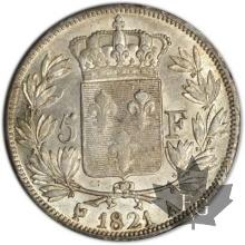 FRANCE-1821A-5 Francs Louis XVIII Buste nu SUP à FDC