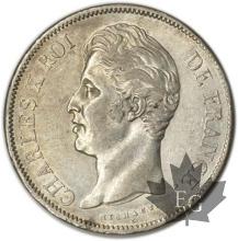 FRANCE-1827A-5 Francs Charles X SUP
