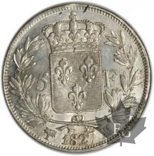 FRANCE-1827MA-5 Francs Charles X TTB+