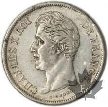 FRANCE-1828D-5 Francs Charles X pr. TTB