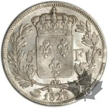 FRANCE-1828D-5 Francs Charles X pr. TTB