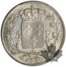 FRANCE-1830M-5 Francs Charles X TTB à SUP