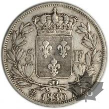 FRANCE-1830A-5 Francs Charles X G. 644a  TTB