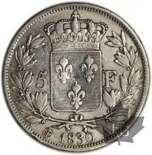 FRANCE-1830A-5 Francs Charles X G. 644a  TB-TTB