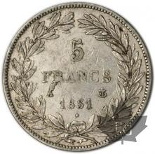 FRANCE-1831A-5 Francs Louis-Philippe  G. 676  TTB