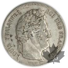 FRANCE-1832D-5 Francs Louis-Philippe  G. 678  TTB