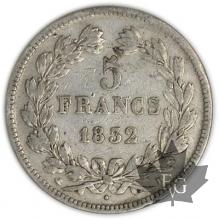 FRANCE-1832D-5 Francs Louis-Philippe  G. 678  TTB