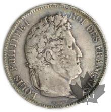 FRANCE-1833M-5 Francs Louis-Philippe  G. 678  TBTTB