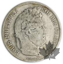 FRANCE-1834L-5 Francs Louis-Philippe  G. 678  TB
