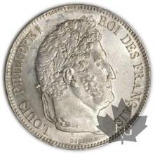 FRANCE-1834W-5 Francs Louis-Philippe  G. 678  SUPFDC