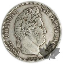 FRANCE-1837W-5 Francs Louis-Philippe  G. 678  TTB