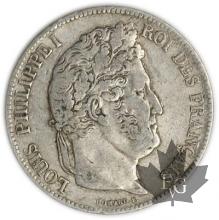 FRANCE-1838BB-5 Francs Louis-Philippe  G. 678  TTB