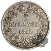 FRANCE-1845BB-5 Francs Louis-Philippe  G. 678   TB