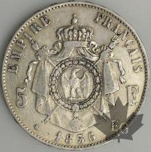 FRANCE-1856BB-5 Francs 2e Empire G. 734 pr. TTB
