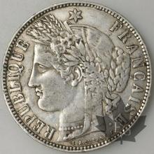 FRANCE-1870K-5 Francs M à 2 heures G. 742 pr. TTB