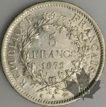 FRANCE-1872A-5 Francs G. 745a TTB
