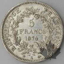 FRANCE-1874K-5 Francs G. 745a  SUP